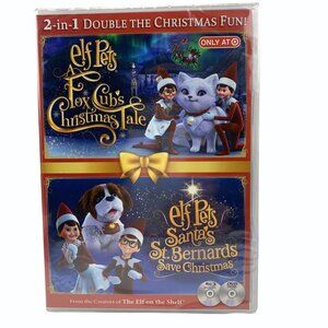 Elf Pets 2 in 1 Christmas DVD & Blu-Ray Fox Cub & St. Bernard New & Sealed